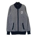 PEARLY GATES Pearly Gates кашемир вязаный Zip жакет тысяч птица рисунок темно-синий серия 5 Golf одежда мужской 