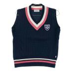 MUNSING WEAR Munsingwear одежда SL5035 V шея вязаный лучший темно-синий серия L Golf одежда женский 