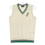 ショッピングkappa KAPPA GOLF カッパゴルフ  Vネックニットベスト ウール混  ホワイト系 L ゴルフウェア レディース