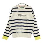 TOMMY HILFIGER GOLF Tommy Hilfiger Golf вырез лодочкой длинный рукав вязаный свитер окантовка рисунок оттенок бежевого L Golf одежда женский 