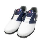 【新品】LE COQ GOLF ルコックゴルフ QQ2PJA10AT ダイヤル式 ソフトスパイクゴルフシューズ  ホワイト系 28cm ゴルフウェア メンズ