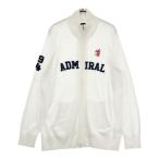 ADMIRAL Admiral шерсть . вязаный Zip жакет оттенок белого LL Golf одежда мужской 