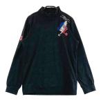 AUX BACCHANALES over kana ru с высоким воротником футболка с длинным рукавом обратная сторона ворсистый общий рисунок оттенок черного M Golf одежда мужской 