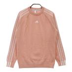 ADIDAS GOLF Adidas Golf 2023 год модели шерсть . вязаный свитер s Lee полоса розовый серия XL Golf одежда женский 