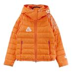 PEARLY GATES パーリーゲイツ 2024年モデル 多機能 ダウンジャケット ストライプ　ロゴ柄 オレンジ系 0 ゴルフウェア レディース
