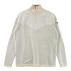 DESCENTE GOLF Descente Golf половина Zip переключатель вязаный свитер оттенок белого L Golf одежда мужской 