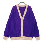 CABaNkya van длинный рукав вязаный кардиган лиловый серия L мужской 