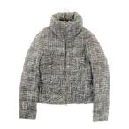 ショッピングツイード HERNO ヘルノ PI0089D ツイード ダウンジャケット  グレー系 44 レディース