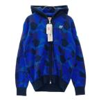 ショッピングedition 【新品】MASTER BUNNY EDITION マスターバニーエディション  ニット ジップパーカー ジャケット 総柄 ネイビー系 1 ゴルフウェア レディース