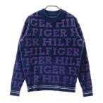 TOMMY HILFIGER GOLF Tommy Hilfiger Golf длинный рукав вязаный свитер Logo общий рисунок темно-синий серия S Golf одежда женский 