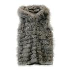 theory セオリー  フォックスファーベスト ジレ  グレー系 S レディース