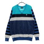 PEARLY GATES Pearly Gates вязаный свитер окантовка рисунок темно-синий серия 6 Golf одежда мужской 