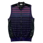 LANVIN SPORT Lanvin sport шерсть . вязаный Zip лучший окантовка рисунок лиловый серия 42 Golf одежда мужской 