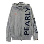 PEARLY GATES パーリーゲイツ  カシミヤ ニット ジップパーカー ロゴ グレー系 0 ゴルフウェア レディース