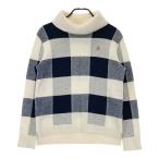 MUNSING WEAR Munsingwear одежда GWLK424ta-toru шея шерсть вязаный свитер в клетку оттенок белого L Golf одежда женский 