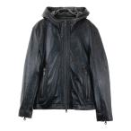 ショッピング革 TETE/de HOMME 1019419021 レザージャケット パーカー 羊革  ブラック系 L メンズ