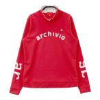 ARCHIVIO アルチビオ  襟付き 長袖Tシャツ ロゴプリント  レッド系 40 ゴルフウェア レディース