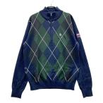 [ новый товар ]MUNSING WEAR Munsingwear одежда MG4FST22M/2024 год модели половина Zip вязаный свитер a-ga il рисунок темно-синий серия M Golf одежда мужской 