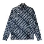 ショッピングkappa KAPPA GOLF カッパゴルフ  ハイネック 長袖Tシャツ ロゴ総柄 ブラック系 M ゴルフウェア メンズ