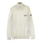 CALLAWAY Callaway шерсть .ta-toru шея вязаный свитер оттенок белого L Golf одежда мужской 