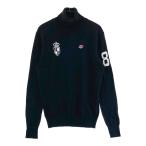 PEARLY GATES Pearly Gates с высоким воротником вязаный свитер Logo оттенок черного 1 Golf одежда женский 