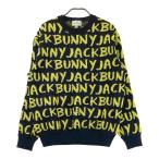 JACK BUNNY Jack ba колено длинный рукав вязаный свитер Logo общий рисунок оттенок черного 4 Golf одежда мужской 