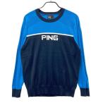 PING булавка шерсть . вязаный свитер темно-синий серия M Golf одежда мужской 