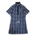 marie claire sport Marie Claire sport половина Zip короткий рукав One-piece общий рисунок темно-синий серия L Golf одежда женский 