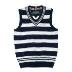 TOMMY HILFIGER GOLF Tommy Hilfiger Golf 2025 год модели V шея вязаный лучший окантовка рисунок темно-синий серия LL Golf одежда мужской 
