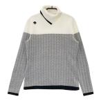 DESCENTE GOLF Descente Golf ta-toru шея вязаный свитер "в елочку" рисунок оттенок белого M Golf одежда женский 