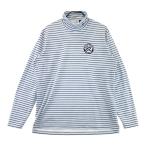 LE COQ GOLF Le Coq Golf с высоким воротником футболка с длинным рукавом Logo вышивка окантовка рисунок оттенок голубого 3L Golf одежда мужской 