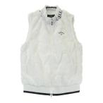 CALLAWAY キャロウェイ  ファー ジップベスト ロゴ総柄 ホワイト系 S ゴルフウェア レディース