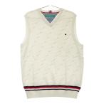TOMMY HILFIGER GOLF Tommy Hilfiger Golf V шея вязаный лучший оттенок белого XL Golf одежда мужской 