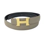 HERMES エルメス □G刻印 ミニコンスタンス Hベルト リバーシブル  ベージュ系 70 レディース