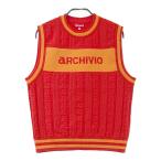 [ новый товар ]ARCHIVIOaruchibio2025 год модели передний Logo вязаный лучший оттенок красного 38 Golf одежда женский 