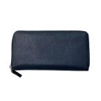 ショッピングPRADA PRADA プラダ  長財布 ラウンドファスナー 型押し サフィアーノ ネイビー系  メンズ