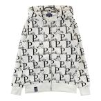 PEARLY GATES Pearly Gates ×Disney 100 годовщина обратная сторона ворсистый тренировочный Zip Parker Винни Пух общий рисунок оттенок белого 0 Golf одежда женский 