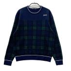 SRIXON Srixon byDESCENTE длинный рукав вязаный свитер tartan в клетку оттенок зеленого M Golf одежда мужской 