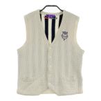BEAMS GOLF Beams Golf шерсть лучший полоса рисунок оттенок белого M Golf одежда мужской 