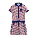 VIVA HEART viva Heart короткий рукав One-piece в клетку темно-синий серия 40 Golf одежда женский 