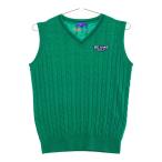 BEAMS GOLF Beams Golf шерсть .V шея вязаный лучший оттенок зеленого L Golf одежда мужской 