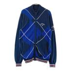 CALLAWAY Callaway вязаный Zip жакет в клетку темно-синий серия L Golf одежда мужской 