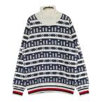 TOMMY HILFIGER GOLF Tommy Hilfiger Golf ta-toru шея длинный рукав вязаный свитер общий рисунок темно-синий серия LL Golf одежда мужской 