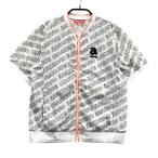 ARCHIVIOaruchibio сетка короткий рукав Zip жакет Logo общий рисунок оттенок белого 36 Golf одежда женский 
