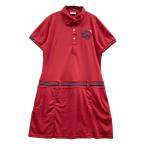 FILA GOLF filler Golf короткий рукав One-piece плиссировать оттенок красного L Golf одежда женский 