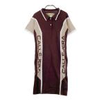 CALLEJERAkaje лопатка короткий рукав вязаный One-piece оттенок коричневого 2 Golf одежда женский 
