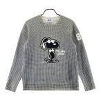 PEARLY GATES Pearly Gates ×PEANUTS вязаный свитер Snoopy общий рисунок серый серия 5 Golf одежда мужской 