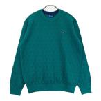 FIDRA Fidra длинный рукав вязаный свитер Logo общий рисунок оттенок зеленого XL Golf одежда мужской 