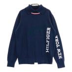 TOMMY HILFIGER GOLF Tommy Hilfiger Golf шерсть . воротник есть вязаный свитер Logo темно-синий серия M Golf одежда женский 