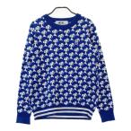 PEARLY GATES Pearly Gates ×PEANUTS вязаный свитер Snoopy рисунок оттенок голубого 0 Golf одежда женский 